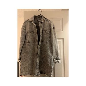 Missguided Jeans Jacket in Dark Gray